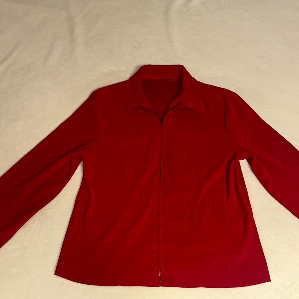 Briggs New York Faux Suede Full Zip Up Jacket